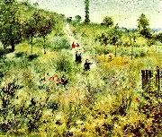 Pierre-Auguste Renoir stigen upp over faltet oil painting artist